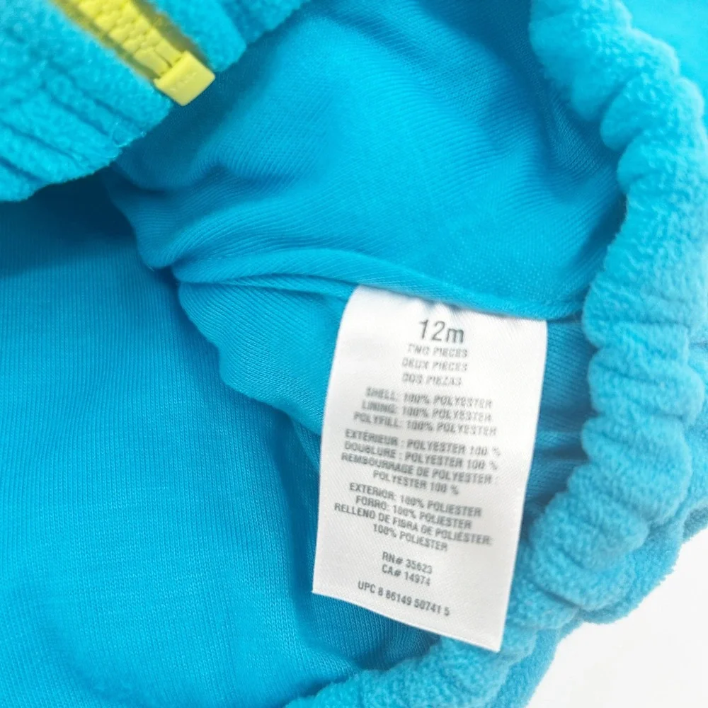 Carters Baby Monster Hooded Fleece Halloween Costume Zip Up Jacket Size‎ 12M